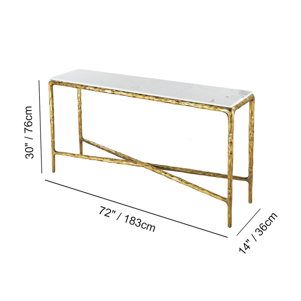 Thadson Marble Console Table 36" 48" 60" 72"
