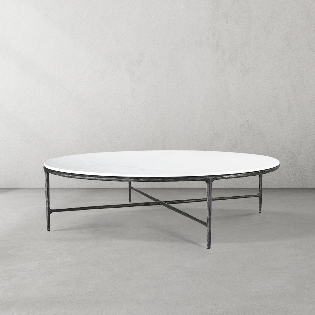 Thadson Marble Round Coffee Table 36" 55"