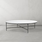 Thadson Marble Round Coffee Table 36" 55"