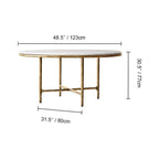 Thadson Marble Round Dining Table 48" 60"