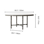 Thadson Marble Round Dining Table 48" 60"