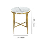 Thadson Marble Round Side Table 12" 18" 22"