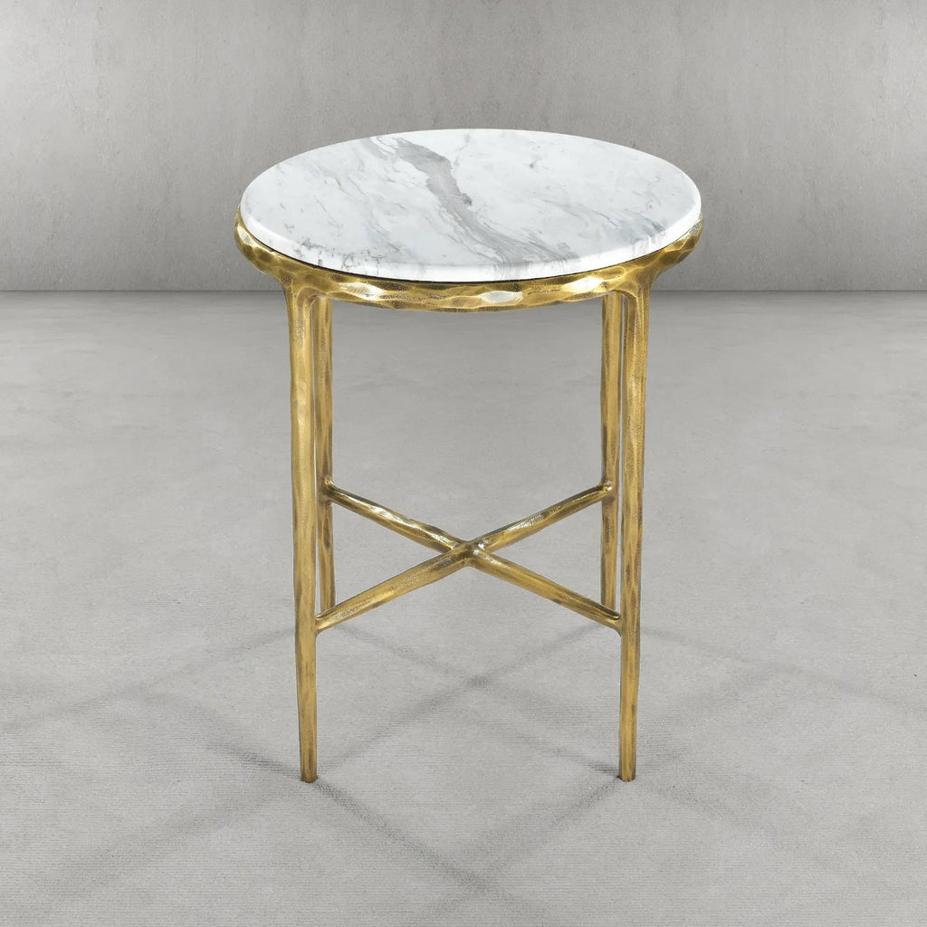 Thadson Marble Round Side Table 12" 18" 22"