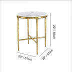 Thadson Marble Round Side Table 12" 18" 22"