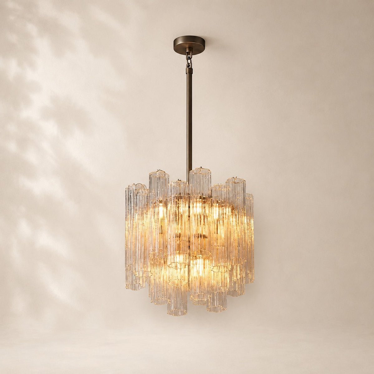 Trovelli Clear Glass Round Chandelier 19"