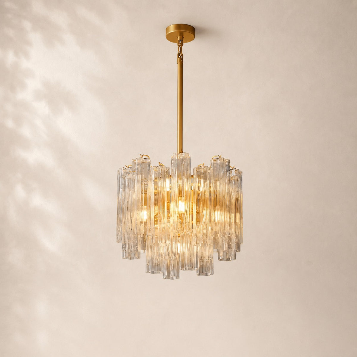 Trovelli Clear Glass Round Chandelier 19"