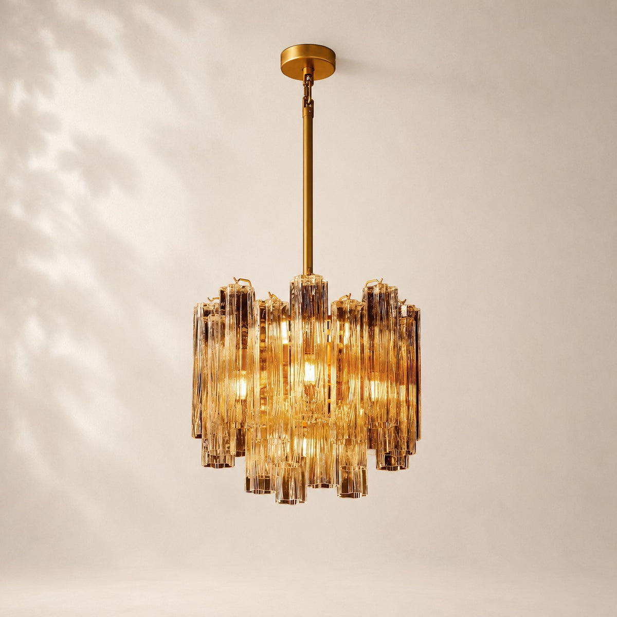 Trovelli Clear Glass Round Chandelier 19"