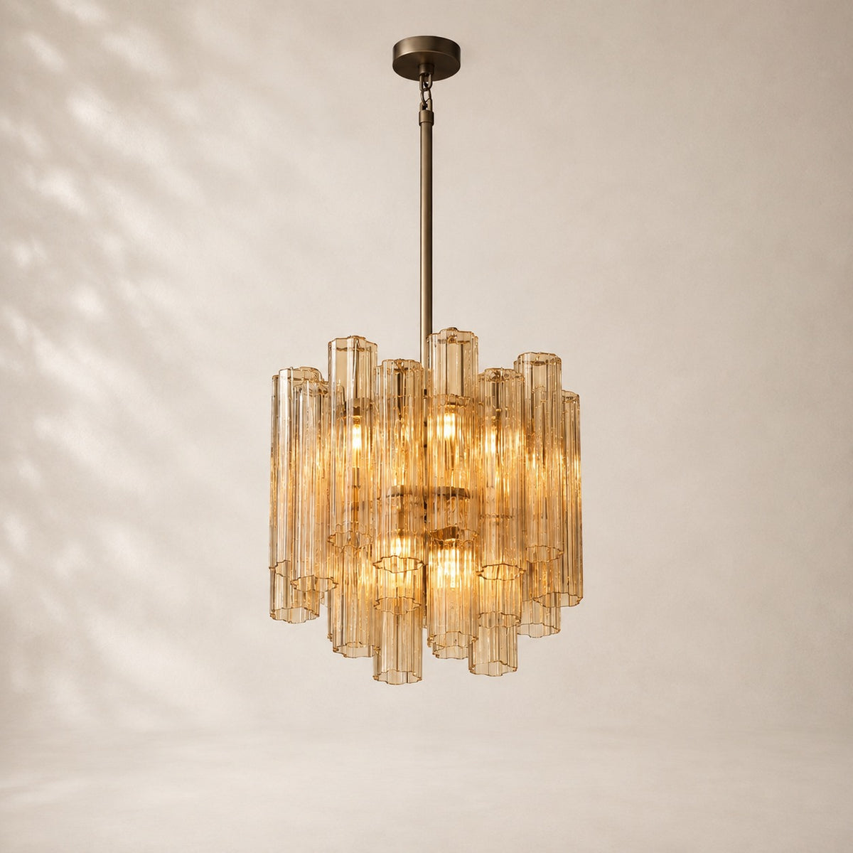 Trovelli Clear Glass Round Chandelier 19"