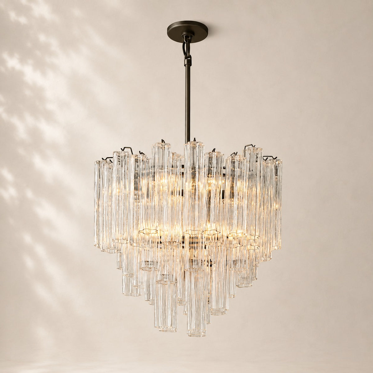 Trovelli Clear Glass Round Chandelier 35"