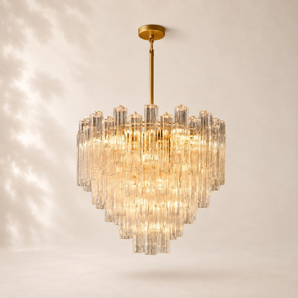 Trovelli Clear Glass Round Chandelier 35"