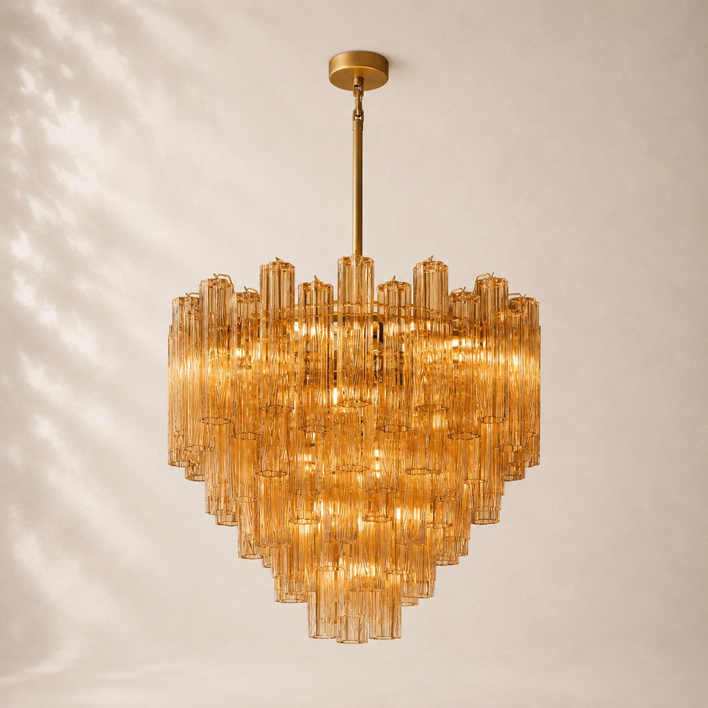 Trovelli Clear Glass Round Chandelier 35"