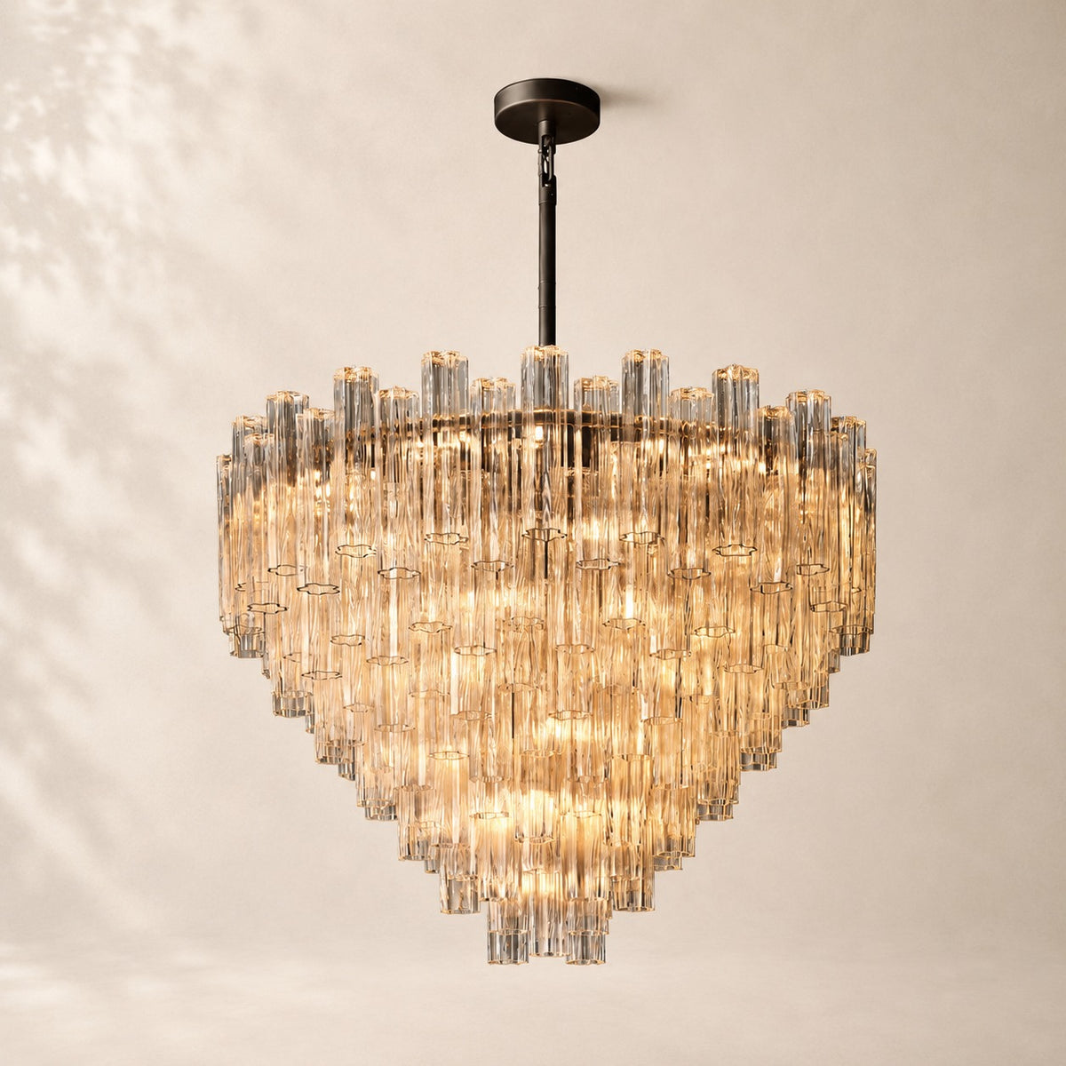 Trovelli Clear Glass Round Chandelier 48"