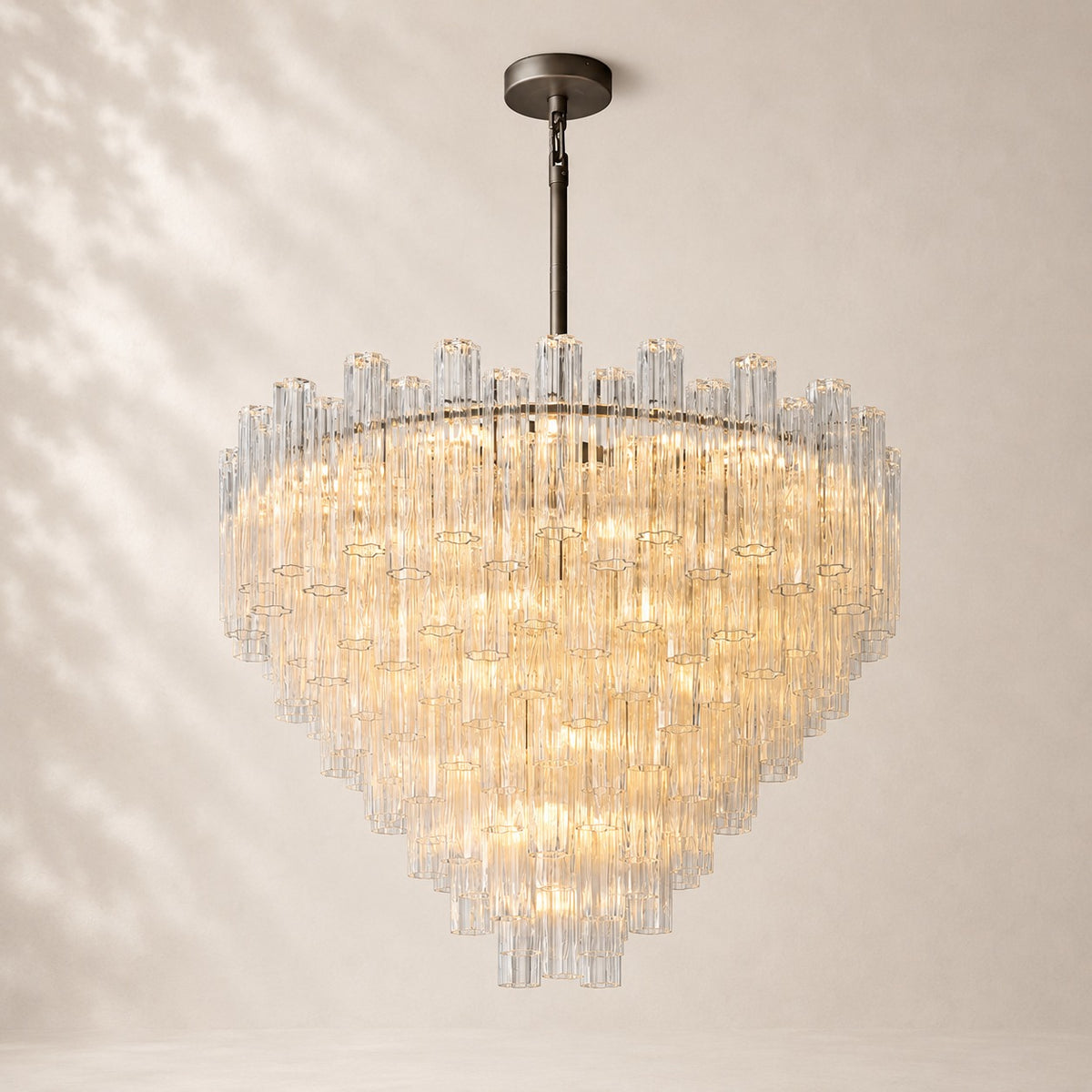 Trovelli Clear Glass Round Chandelier 48"