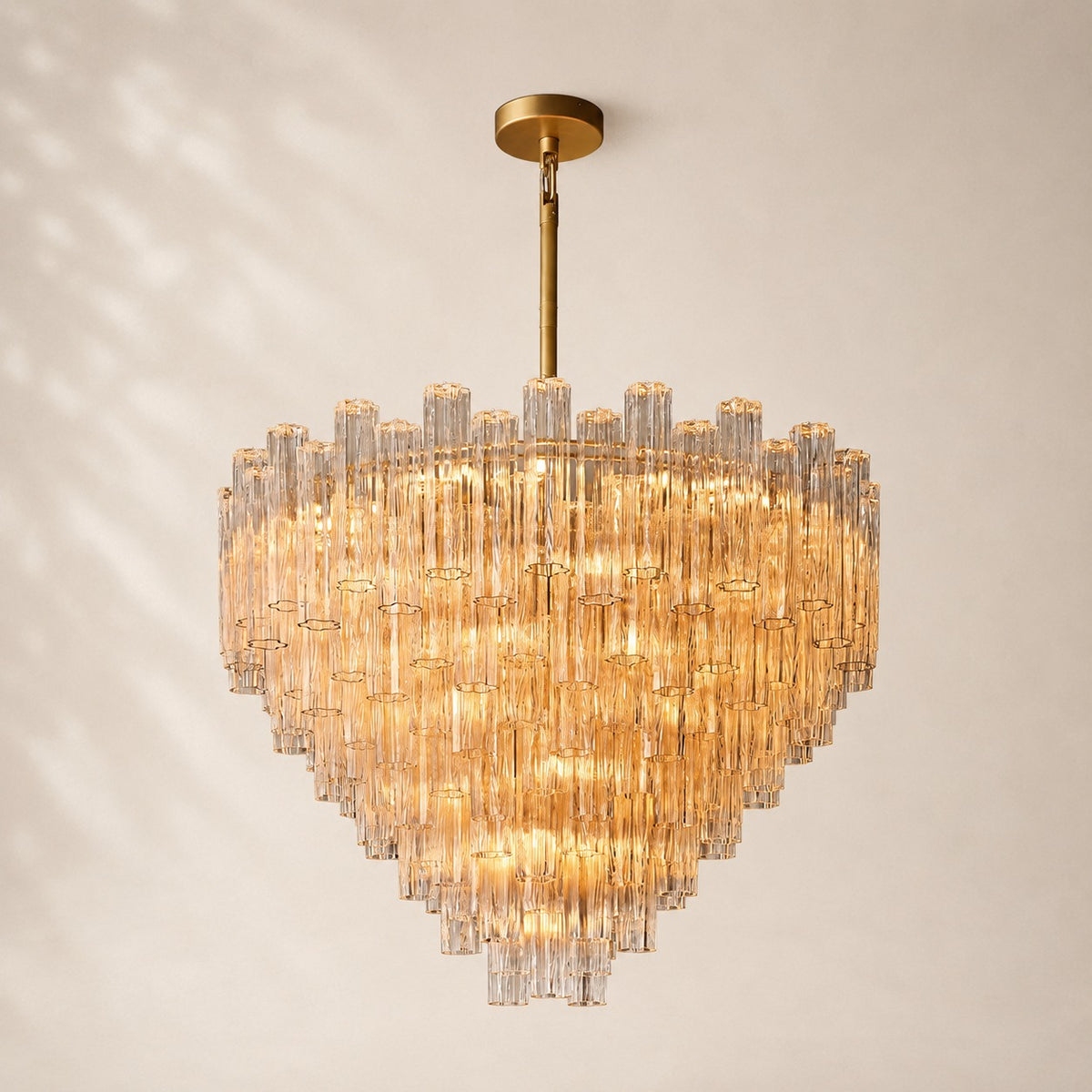 Trovelli Clear Glass Round Chandelier 48"
