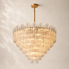 Trovelli Clear Glass Round Chandelier 48"