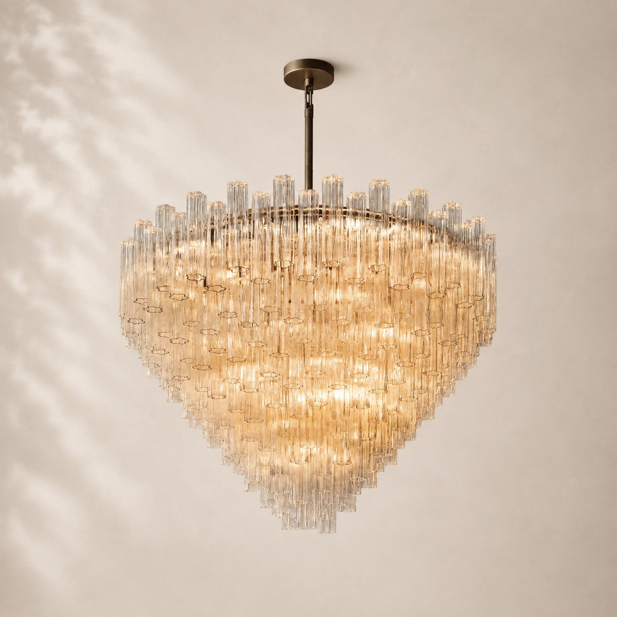 Trovelli Clear Glass Round Chandelier 61"
