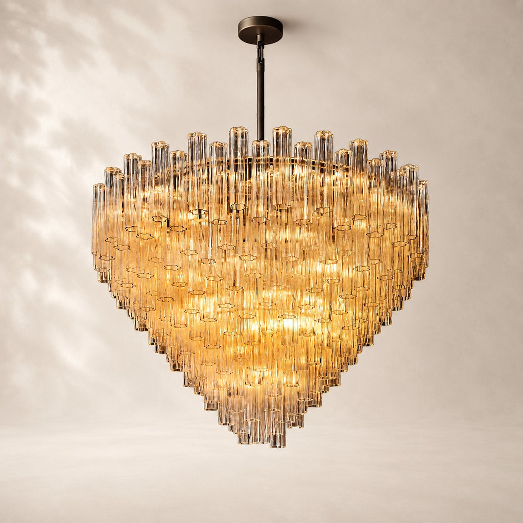 Trovelli Clear Glass Round Chandelier 61"