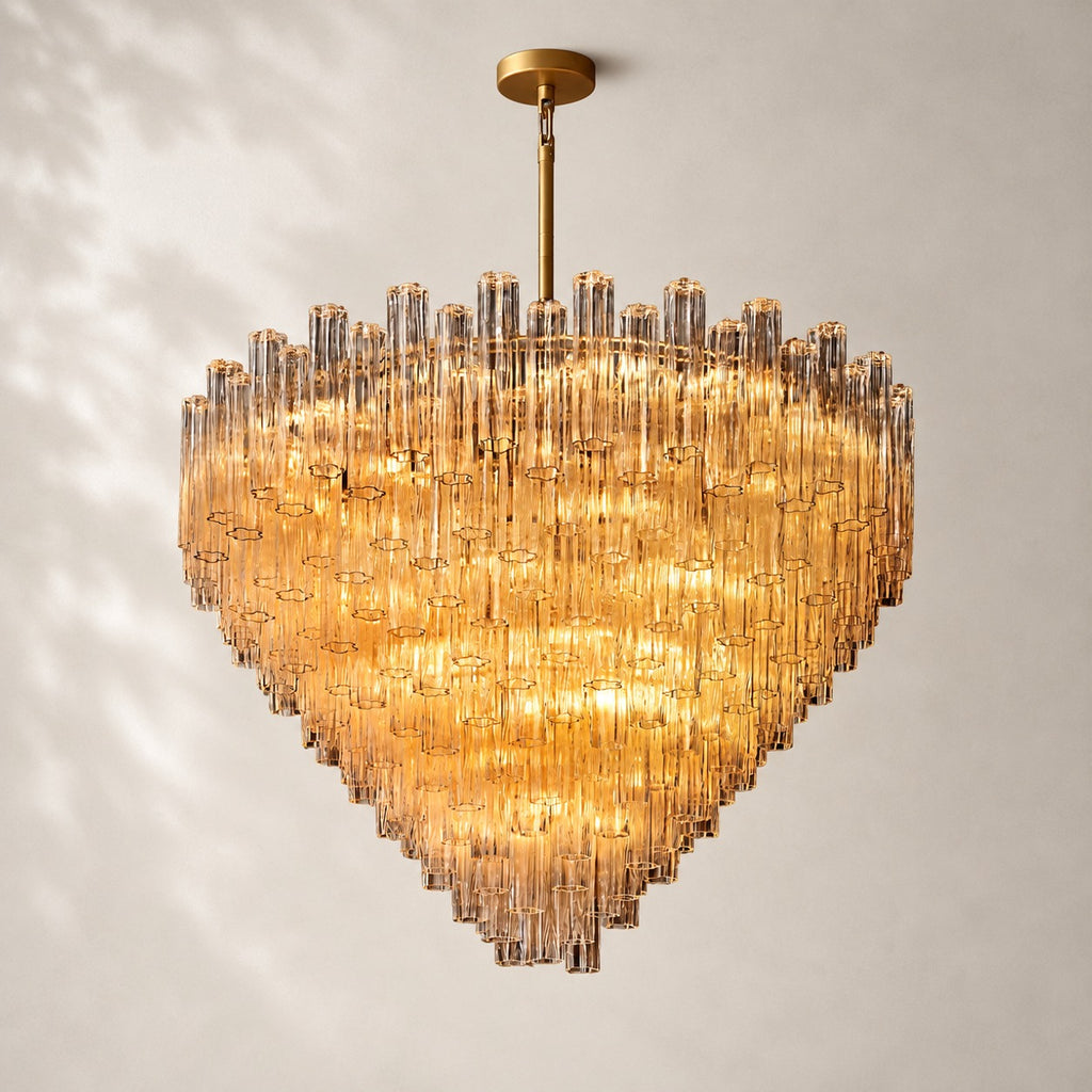 Trovelli Clear Glass Round Chandelier 61"