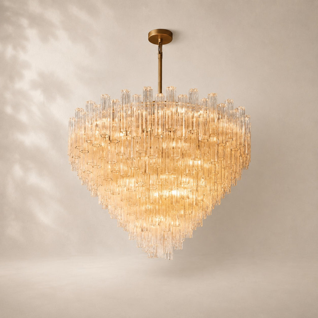 Trovelli Clear Glass Round Chandelier 61"