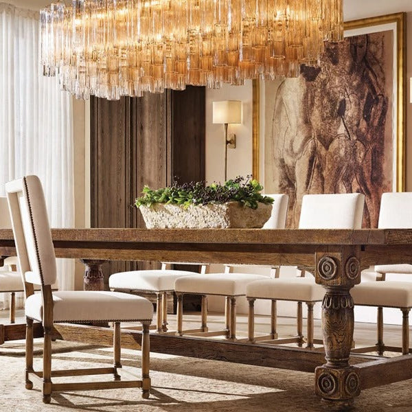 Trovelli Glass Linear Chandelier 54"