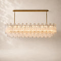 Trovelli Glass Linear Chandelier 86"