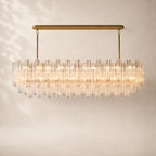 Trovelli Glass Linear Chandelier 86"