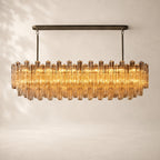 Trovelli Glass Linear Chandelier 86"