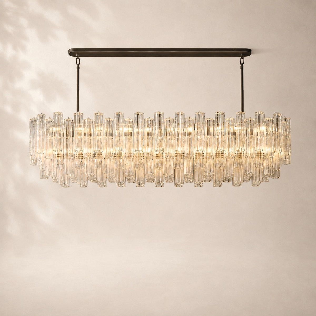 Trovelli Glass Linear Chandelier 86"