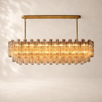 Trovelli Glass Linear Chandelier 86"