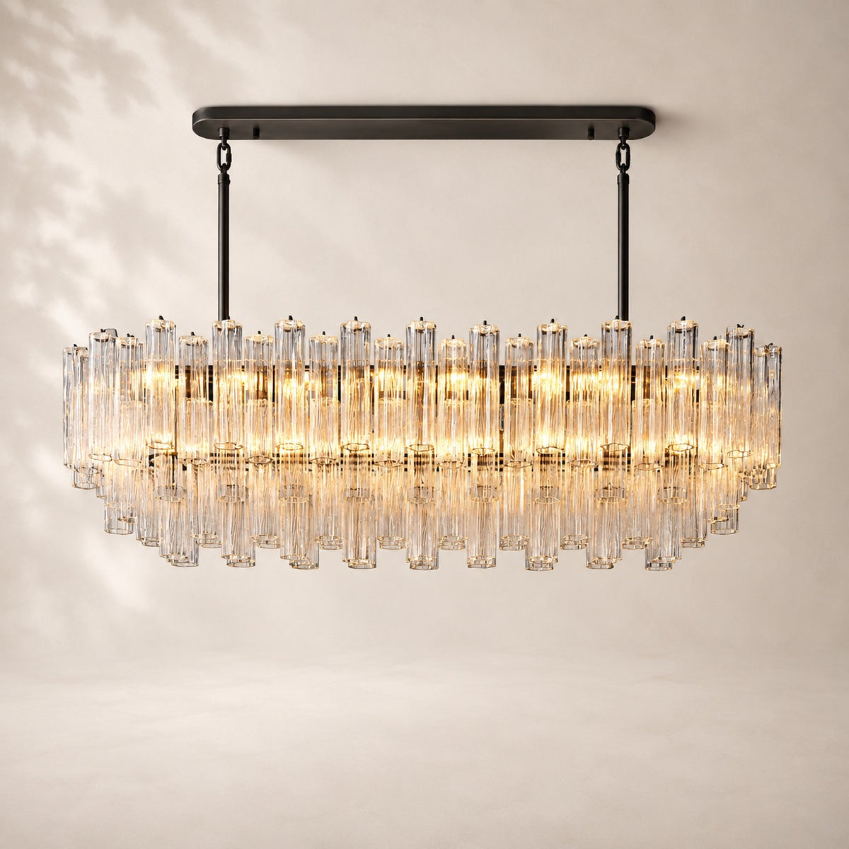 Trovelli Glass Linear Chandelier 73"