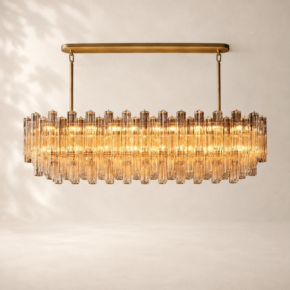 Trovelli Glass Linear Chandelier 86"