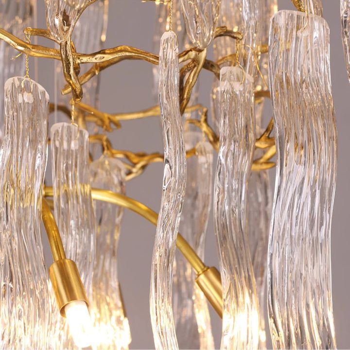 Ice drop Glass Tiered Branch Chandelier