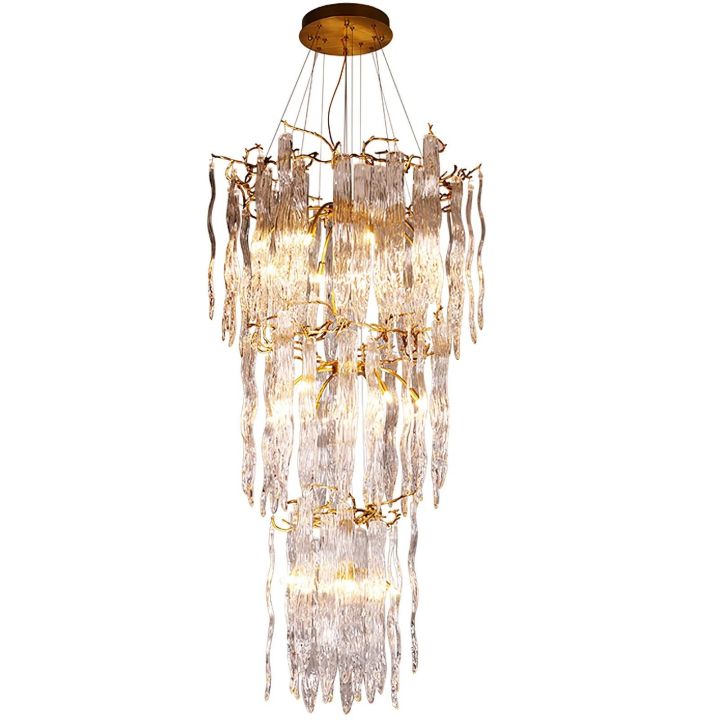 Ice drop Glass Tiered Branch Chandelier