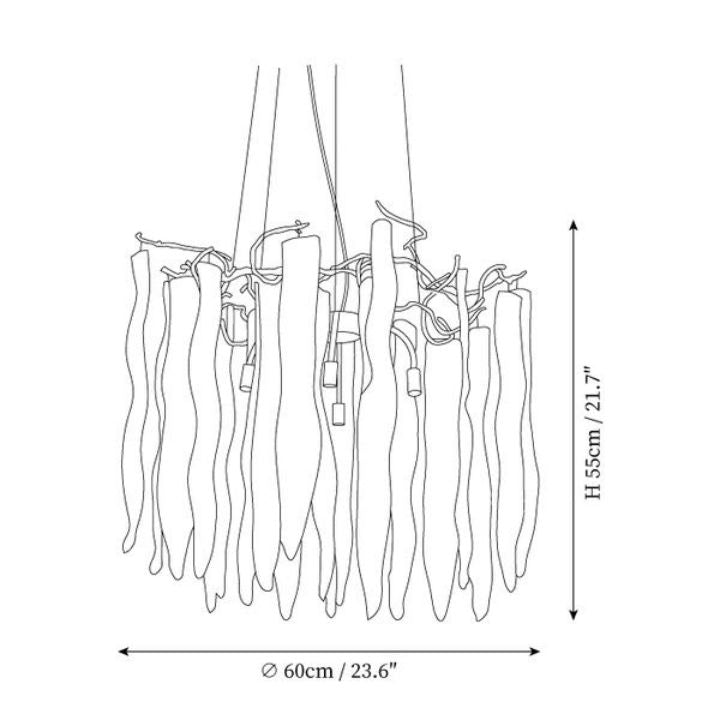 Ice drop Glass Tiered Branch Chandelier