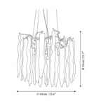Ice drop Glass Tiered Branch Chandelier