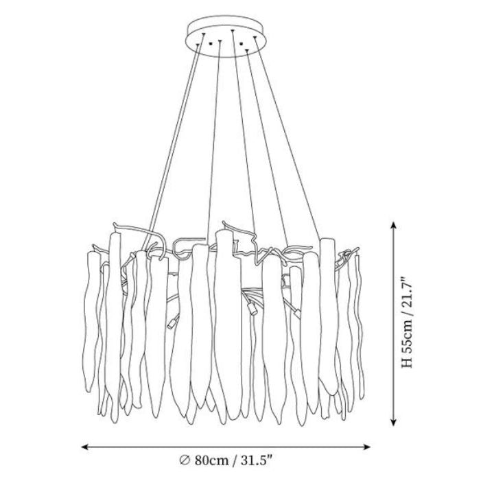 Ice drop Glass Tiered Branch Chandelier