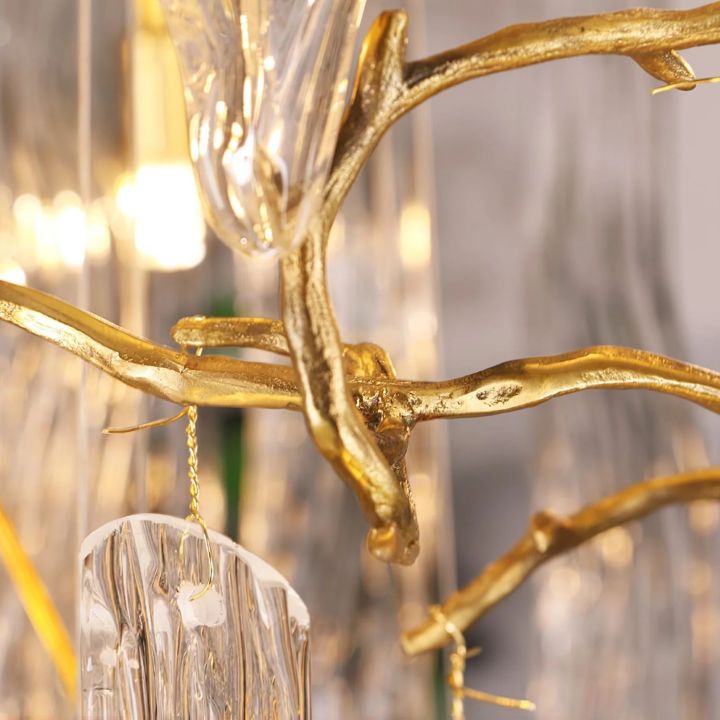 Ice drop Glass Tiered Branch Chandelier