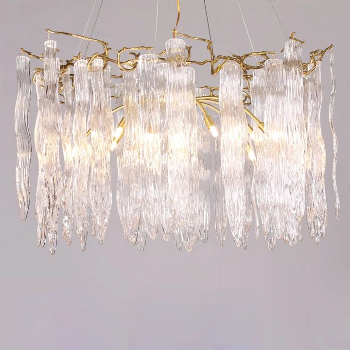 Ice drop Glass Tiered Branch Chandelier