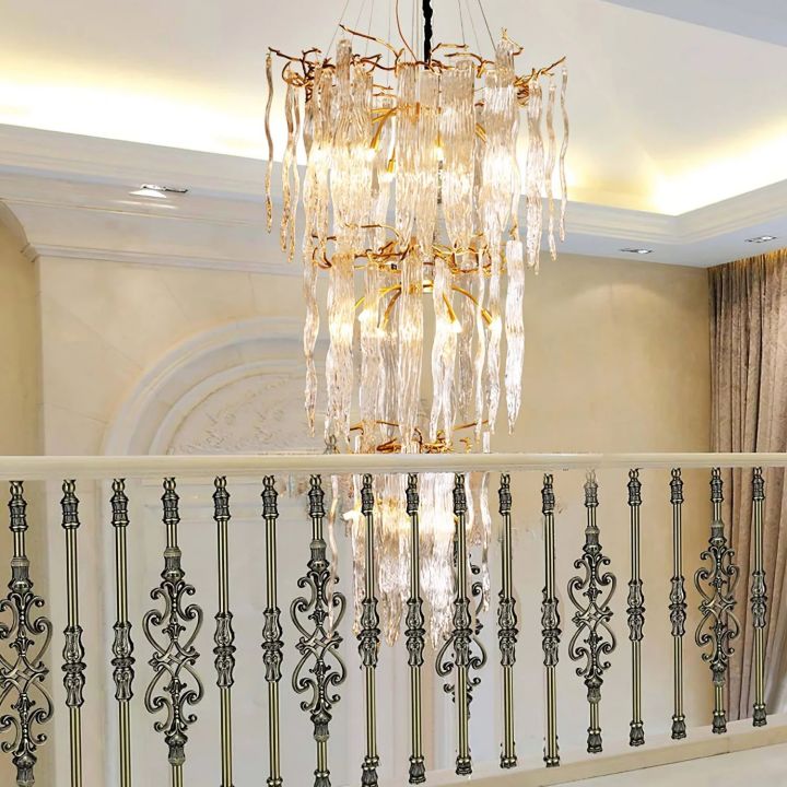 Ice drop Glass Tiered Branch Chandelier