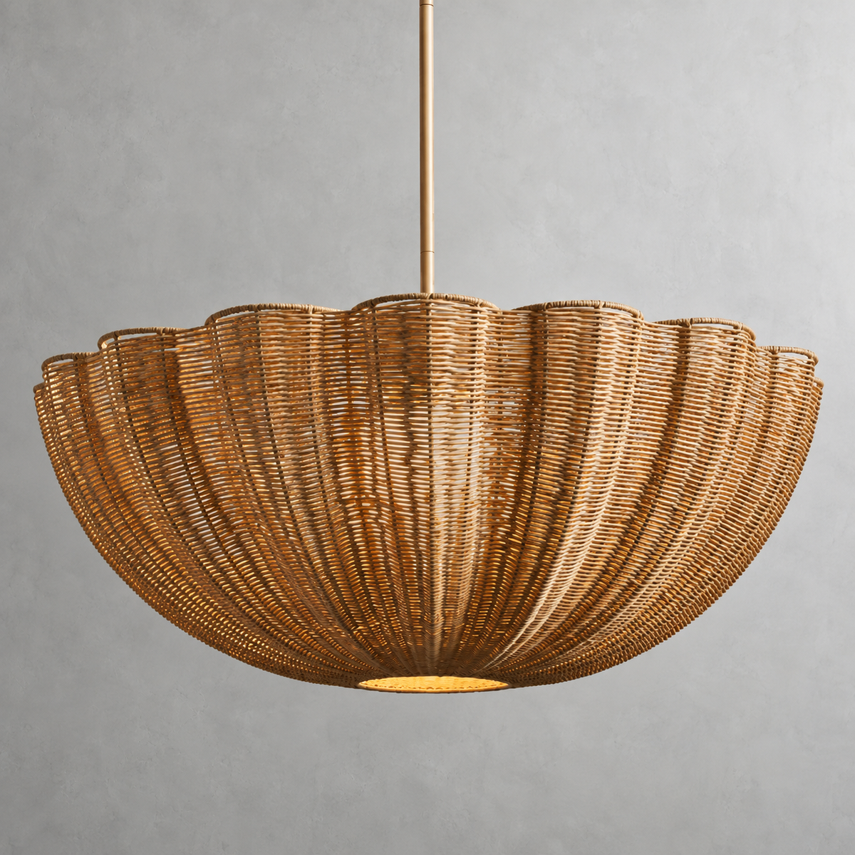 Weave Scallop Pendant 36" D