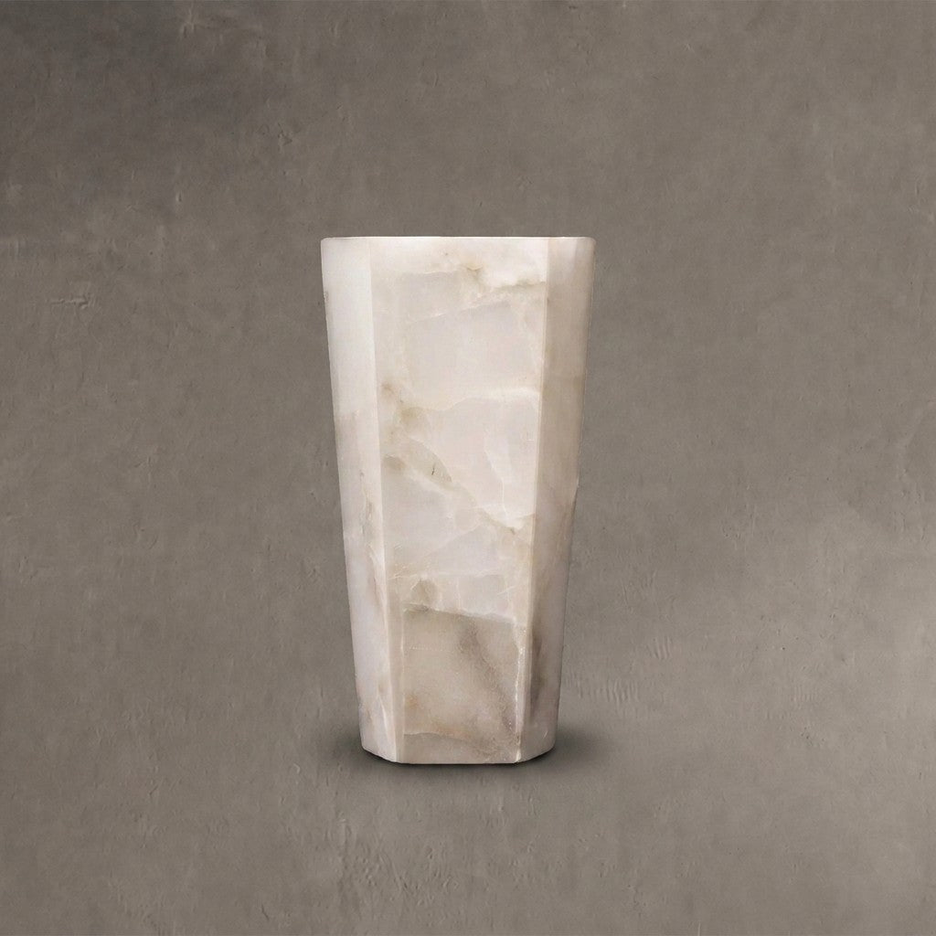 Hexaveil Alabaster Large Hexagonal Sconce