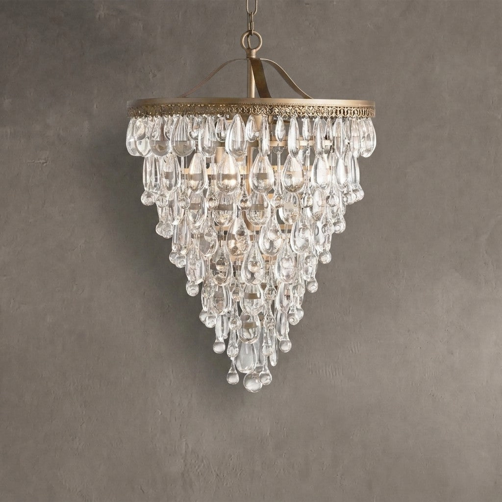 Dropwaltz Round Chandelier 17''23''H