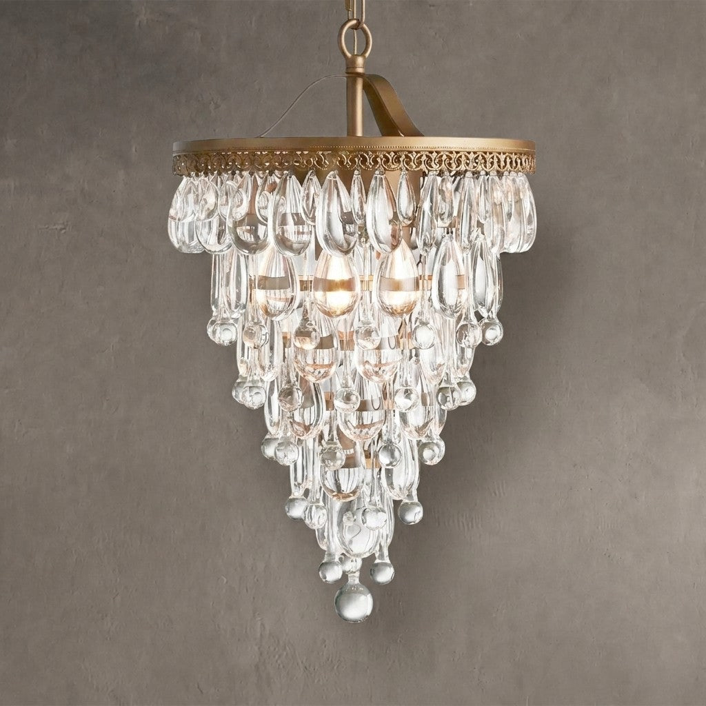 Dropwaltz Round Chandelier 17''23''H