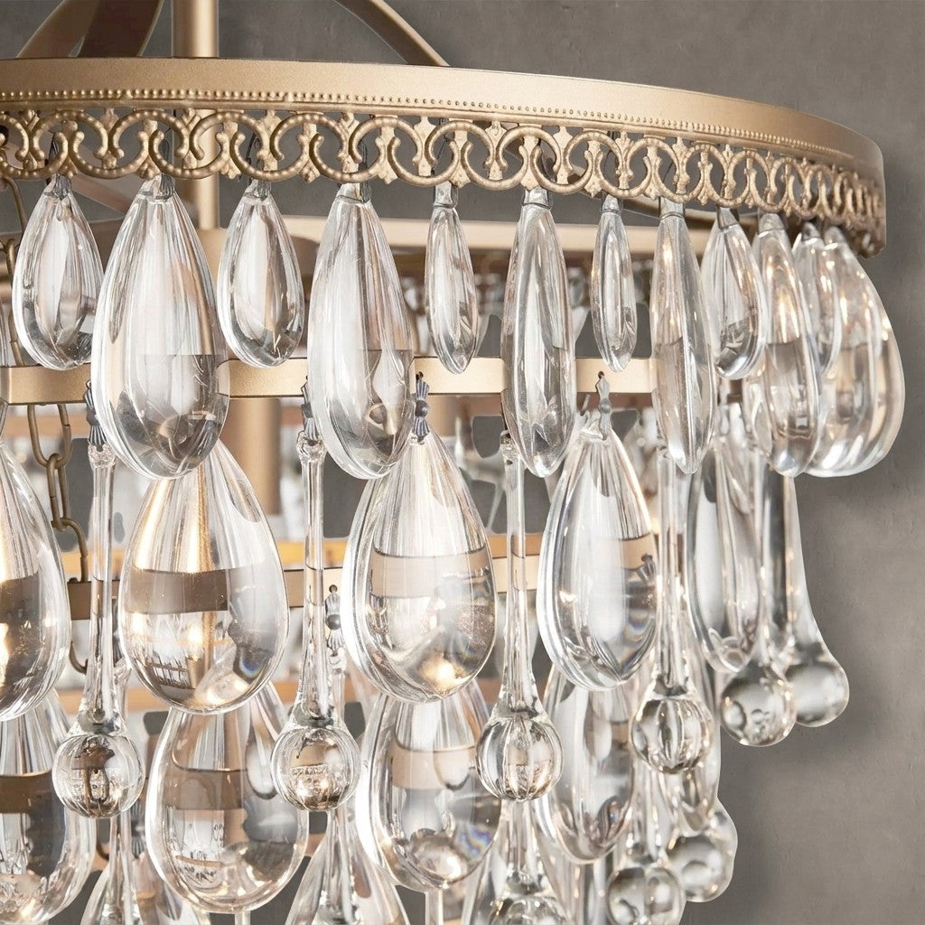 Dropwaltz Round Chandelier 17''23''H