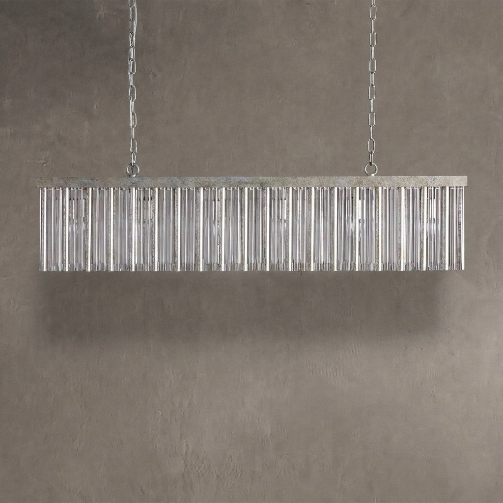 Facetveil Rectangular Chandelier 48''