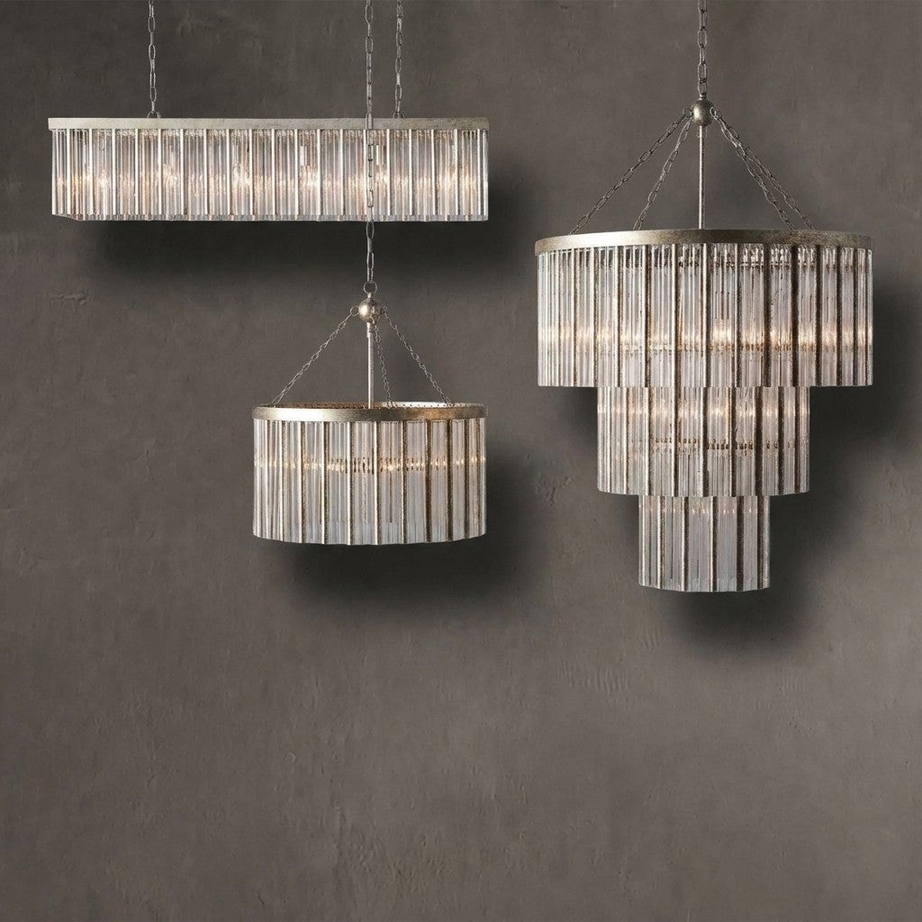 Facetveil Rectangular Chandelier 48''