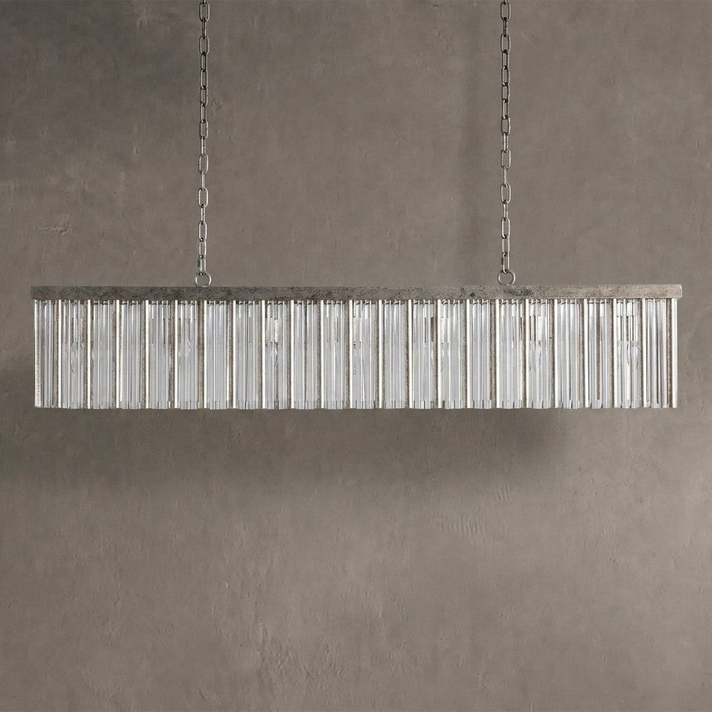 Facetveil Rectangular Chandelier 56"