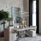 Gembough Crystal Ball Rectangular Chandelier 47'' 60''
