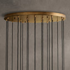 Rillchime Fluted Glass Round Chandelier