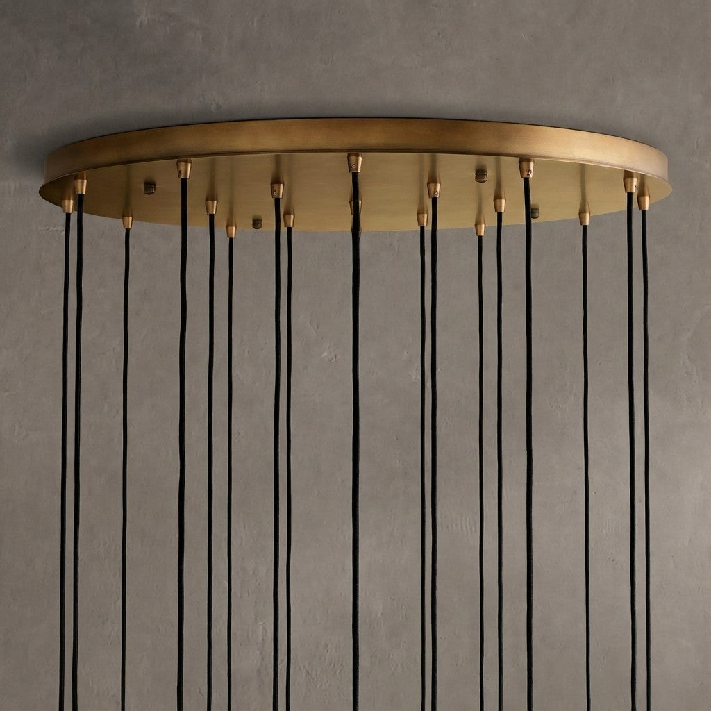 Rillchime Fluted Glass Round Chandelier